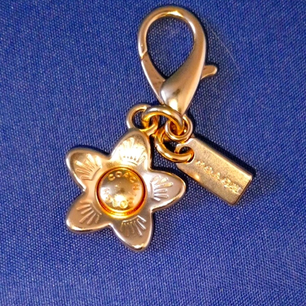 Coach Silver and Gold Flower Charm